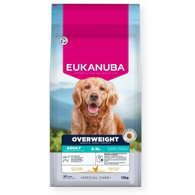 Eukanub Overweight Sterilizeda, Tørfoder m/kylling, 12 kg