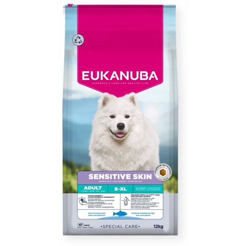 Eukanuba Daily Care Sensitive, Tørfoder m/fisk, 12 kg