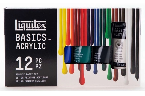 Liquitex, Akrylmalingsæt, Basics, 12x22 ml