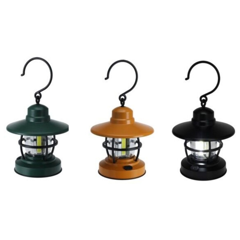 Campinglampe, batteridreven, assorteret