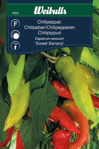 Frø, peberfrugt, Capsicum Annuum Sweet Banana