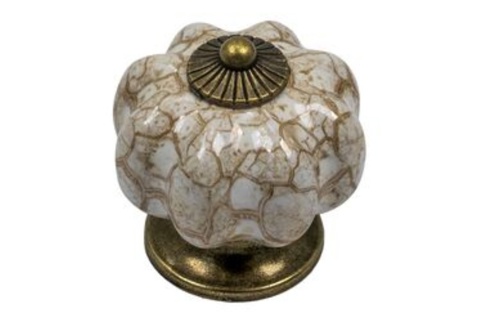 Jasa, Møbelknop, Paris, guldmarmor, Ø45 mm