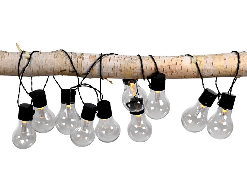 Lyskæde, 2,4 m, 10 LED