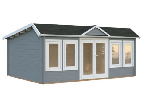 Anneks, Claudia Pent, 19,4 m², lysegrå/hvid