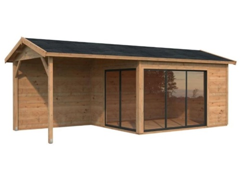 Anneks m/overdækning, Amanda, 19 m², brun