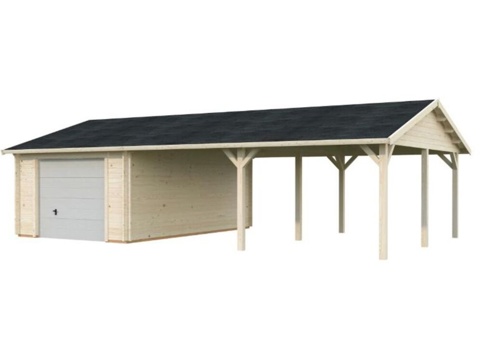 Garage m/ledhejseport, Roger, 52,2 m², hvid