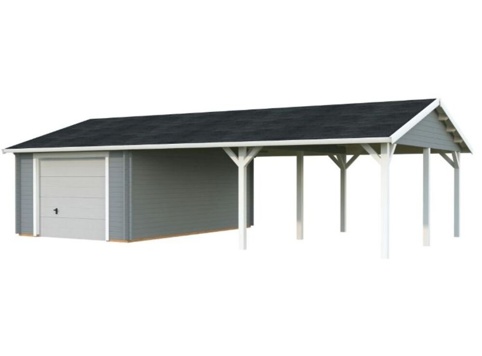 Garage m/ledhejseport, Roger, 52,2 m², lysegrå