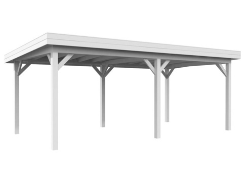 Pavillon, Lenna, 16,6 m², hvid