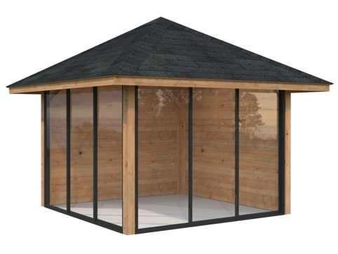 Anneks m/skydedør, Bianca 201, 8,3 m², brun