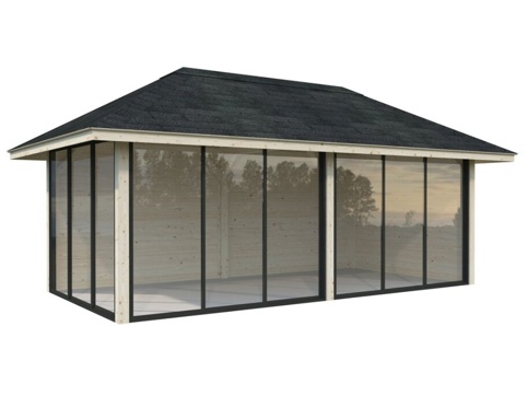 Anneks m/skydedør, Bianca 202, 16,6 m², hvid