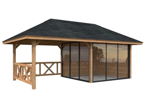 Anneks m/overdækning, Bianca 503, 16,6 m², brun