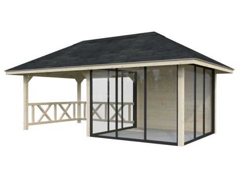 Anneks m/overdækning, Bianca 204, 16,6 m², hvid