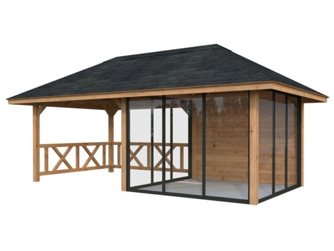 Anneks m/overdækning, Bianca 504, 16,6 m², brun