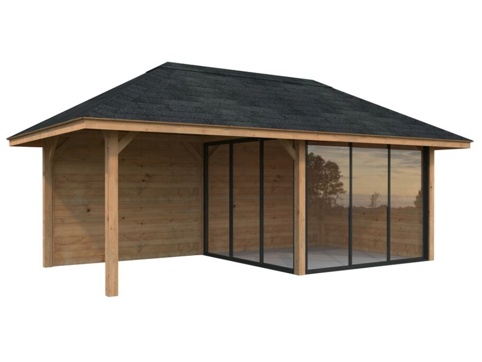 Anneks m/overdækning, Bianca 505, 16,6 m², brun
