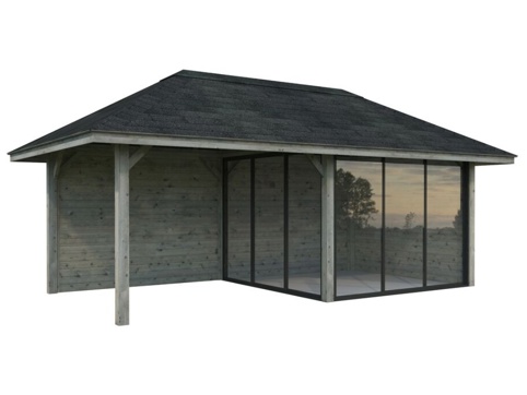 Anneks m/overdækning, Bianca 505, 16,6 m², grå