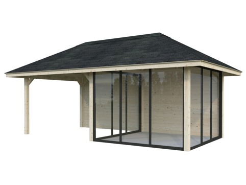 Anneks m/overdækning, Bianca 206, 16,6 m², hvid