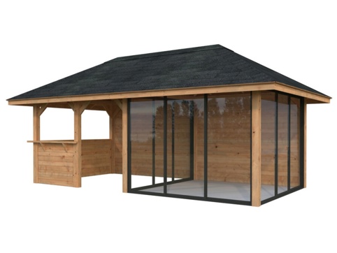 Anneks m/overdækning, Bianca 508, 16,6 m², brun