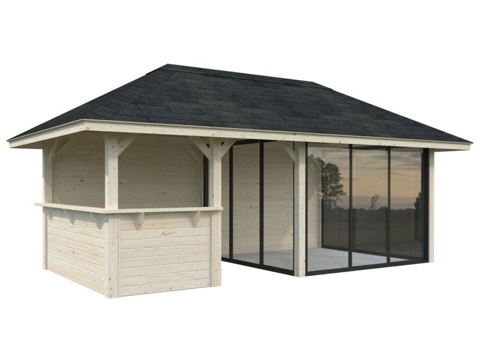 Anneks m/overdækning, Bianca 508, 16,6 m², hvid