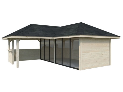 Havehus m/overdækning, Bianca 522, 24,9 m², natur