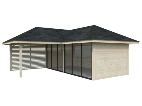 Havehus m/overdækning, Bianca 513, 24,9 m², natur
