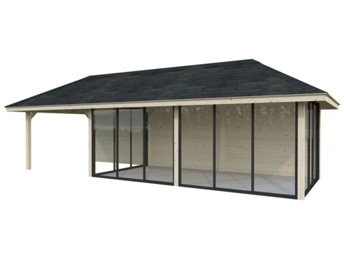 Havehus m/overdækning, Bianca 518, 24,9 m², hvid