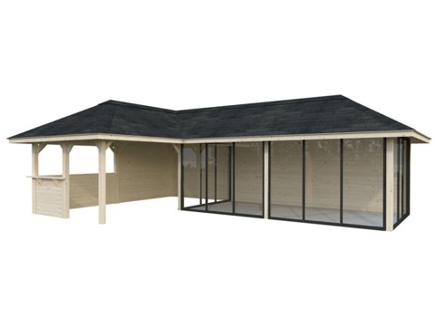 Havehus m/overdækning, Bianca 221, 33,2 m², natur
