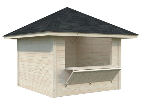 Salgsbod m/luge, Bianca 104, 8,3 m², hvid