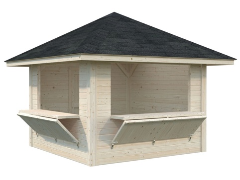 Salgsbod m/luger, Bianca 105, 8,3 m², hvid