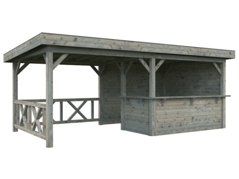Pavillon, Lenna 310, 16,6 m², grå