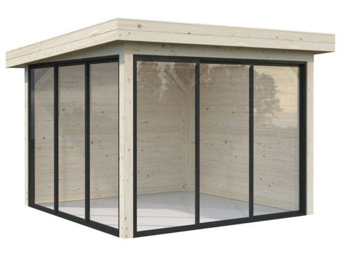 Anneks m/skydedør, Lenna 701, 8,3 m², natur