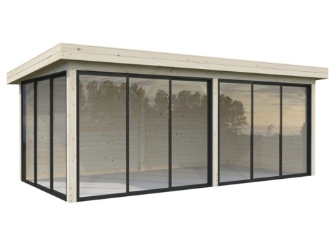 Anneks m/skydedør, Lenna 402, 16,6 m², hvid