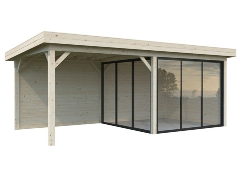 Anneks m/overdækning, Lenna 405, 16,6 m², hvid