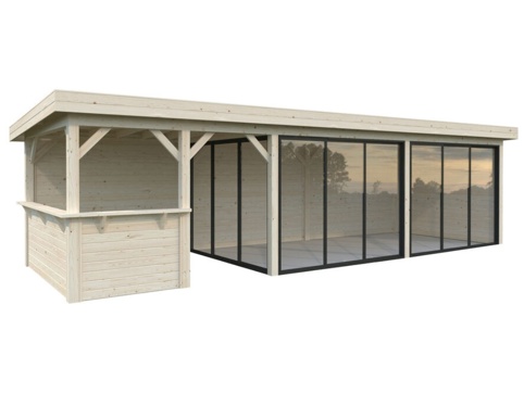 Havehus m/overdækning, Lenna 719, 24,9 m², natur