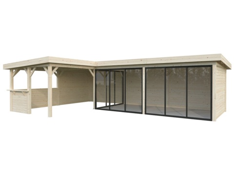 Havehus m/overdækning, Lenna 720, 33,2 m², natur