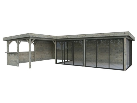Havehus m/overdækning, Lenna 721, 33,2 m²