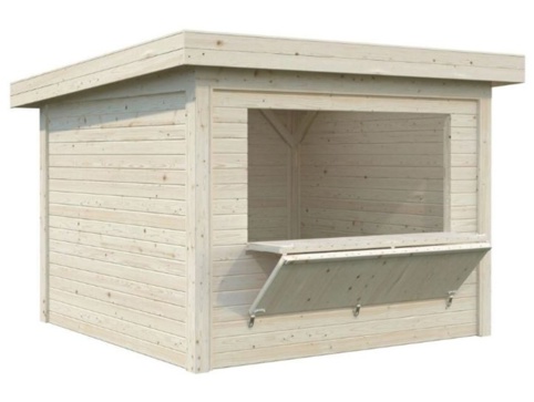 Salgsbod m/luge, Lenna 304, 8,3 m², hvid