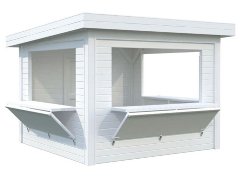 Salgsbod m/luger, Lenna 306, 8,3 m², hvid