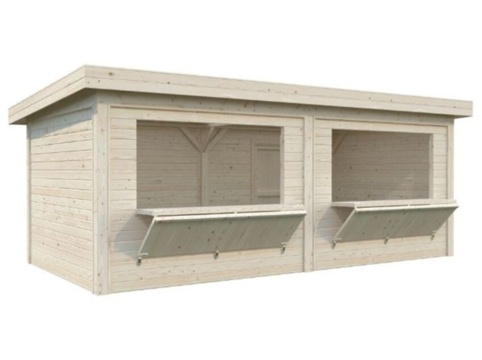 Salgsbod m/luger, Lenna 311, 16,6 m², hvid