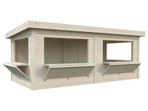 Salgsbod m/luger, Lenna 312, 16,6 m², hvid