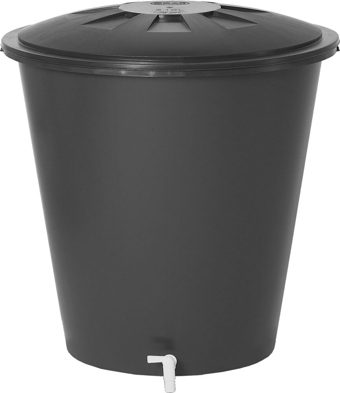 Regnvandstønde, 210 L, grå