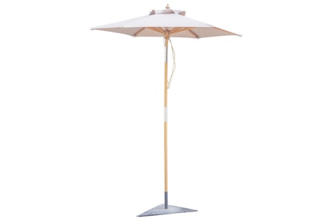 Parasol, Carcans, mocca, Ø150 cm