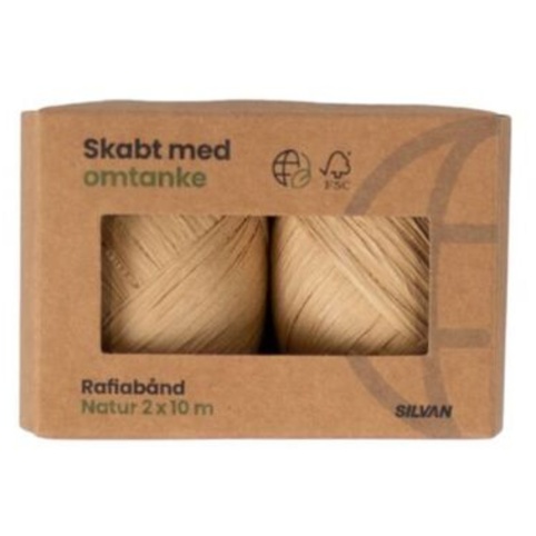 Skabt med omtanke, Raffiabånd, natur, 10 m