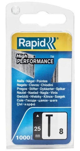 Rapid, Type 8-stifter, 25 mm, 1.000 stk.