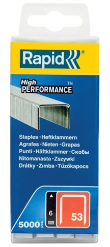 Rapid, Hæfteklammer, type 53, 6 mm, 5.000 stk.