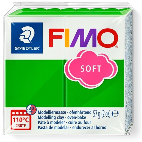 Fimo, Modellervoks, Fimo Soft, grøn, 57 g