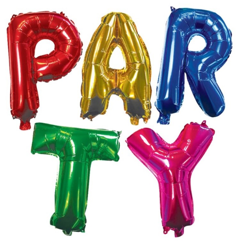 Folieballon, ”Party”, multifarvet