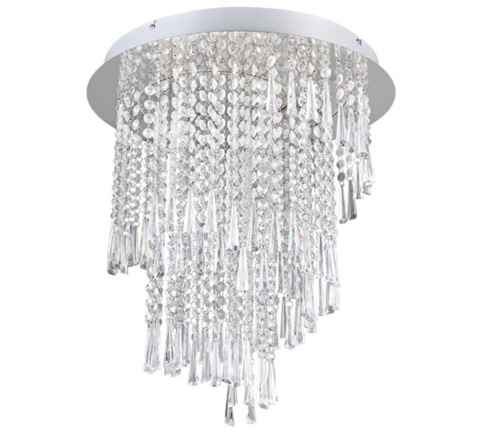 Trio Pomp, Lysekrone, krom, Ø45 cm