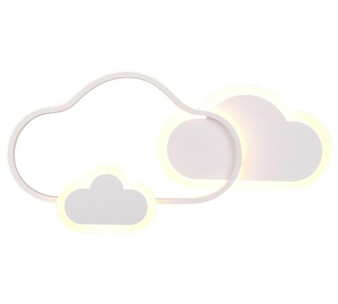 Trio Cloudy, Væglampe, hvid, 52 cm