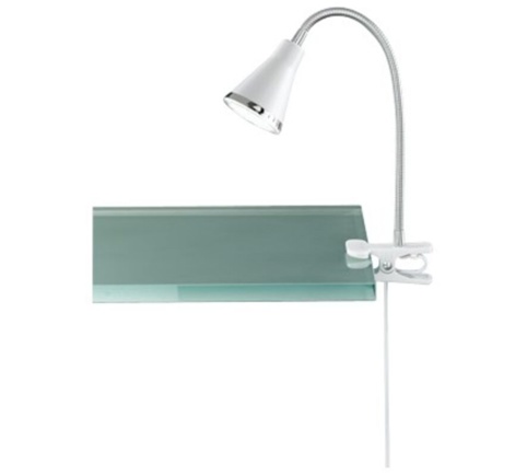 Trio Arras, Klemmelampe, hvid, 32 cm
