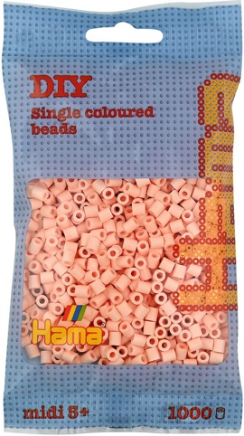 Hama, Perler, midi, lys fersken, 1.000 stk.